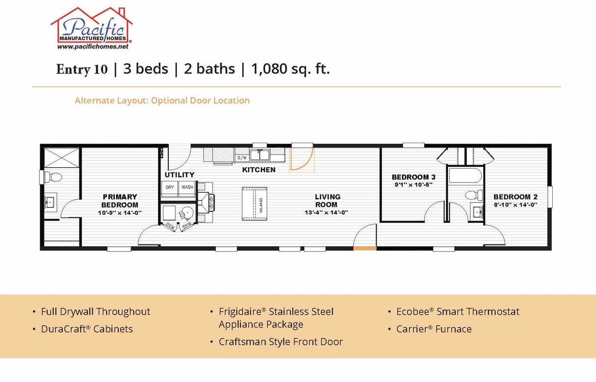 PACIFIC ENTRY 10 - 3BD X 2BA 1,080 SQFT