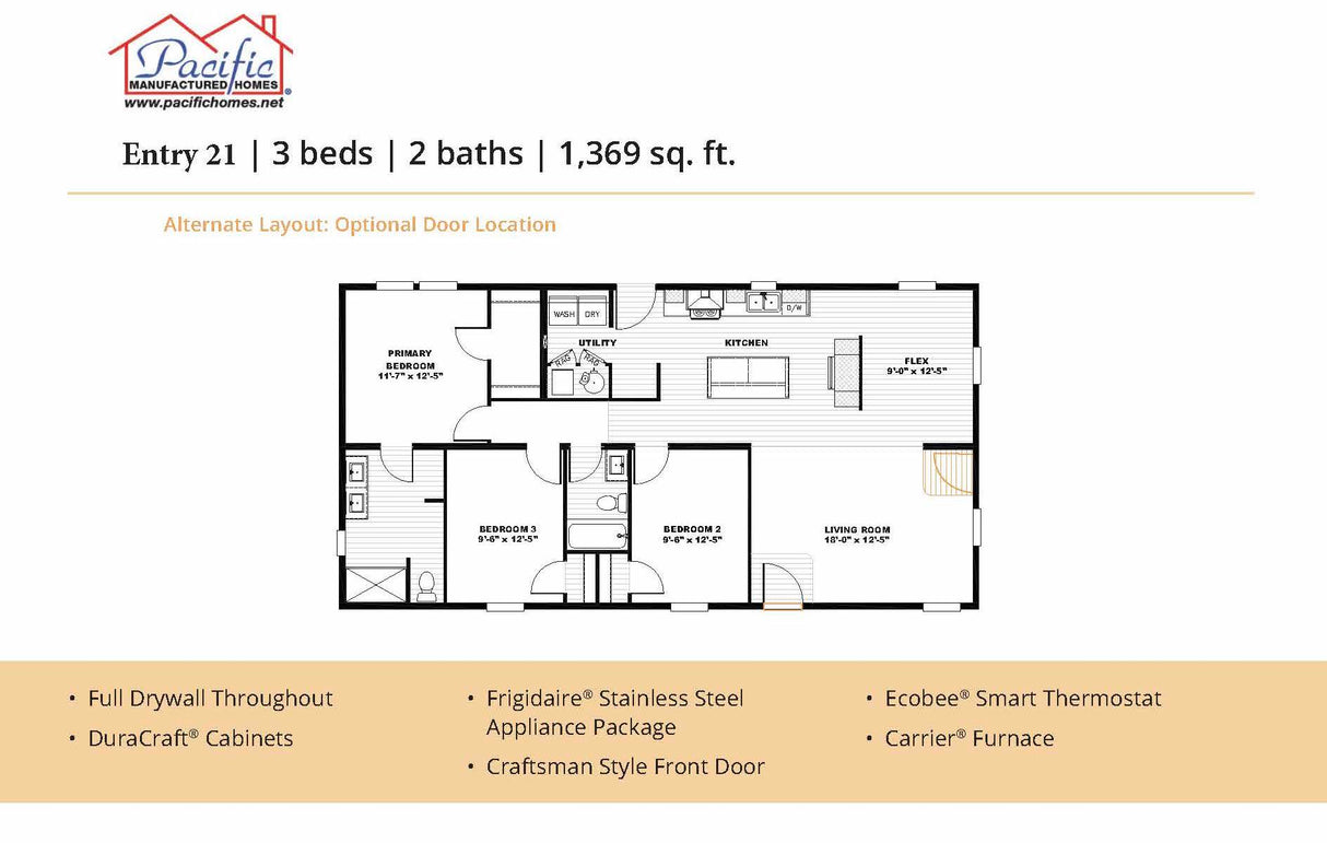 PACIFIC ENTRY 21 - 3BD X 2BA 1,369 SQFT