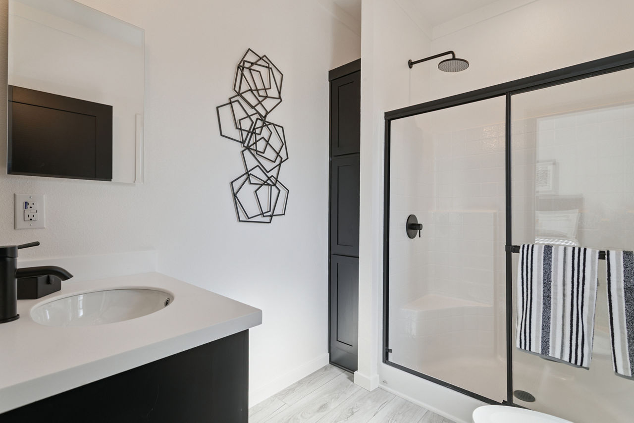 Pacific Bright Start Primary bathroom and storage