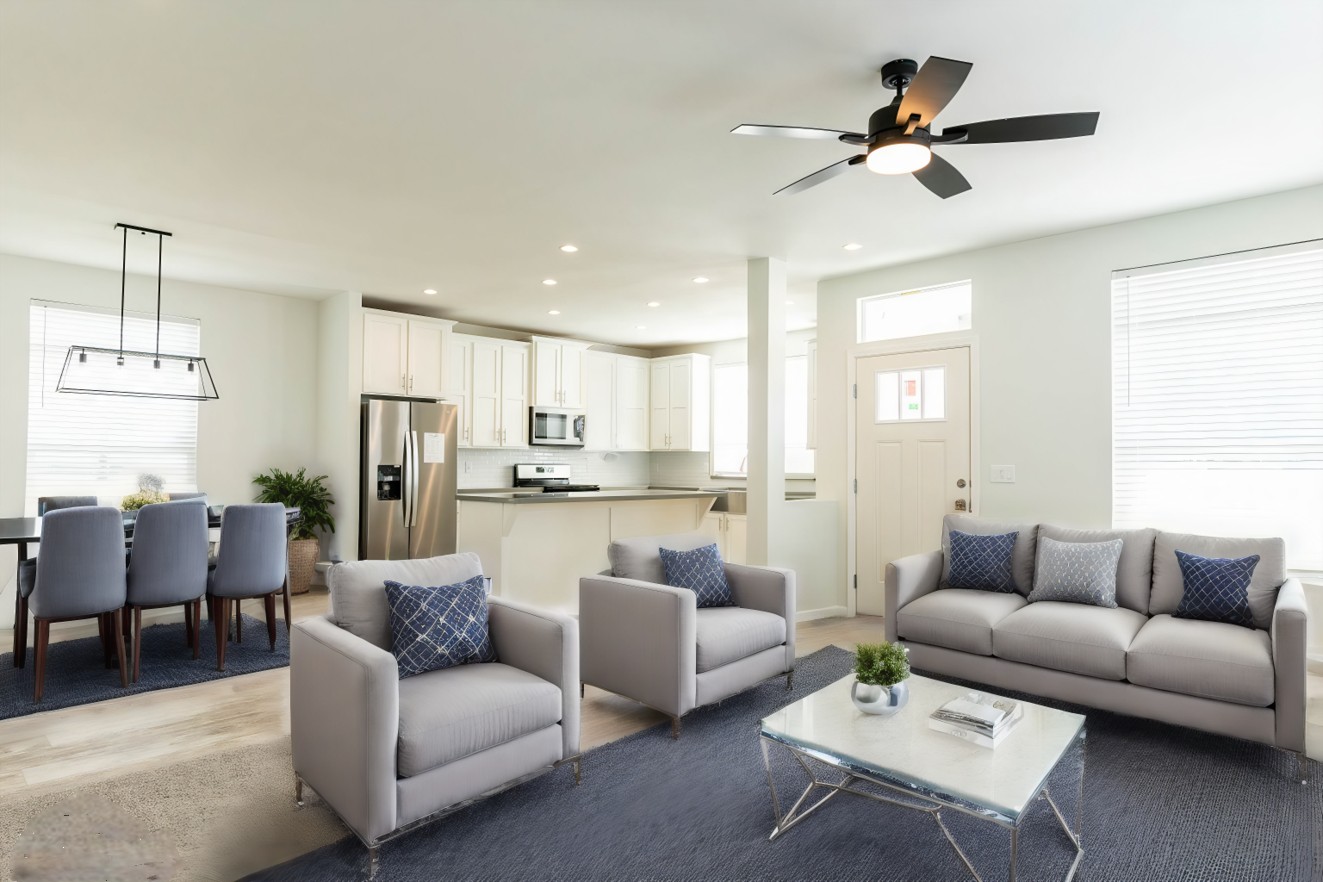 Pacific Chestnut 10 living room and dining