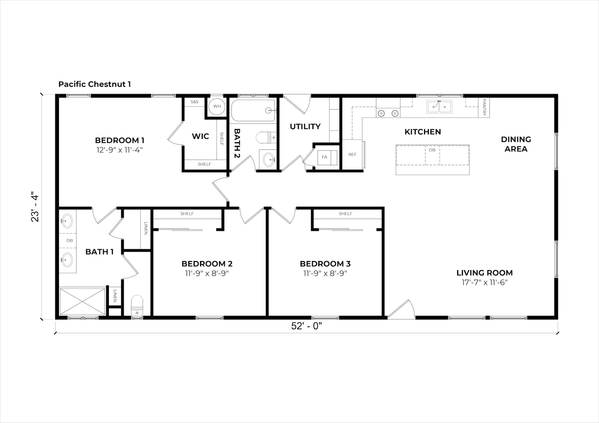 Pacific Chestnut 1 floor plan