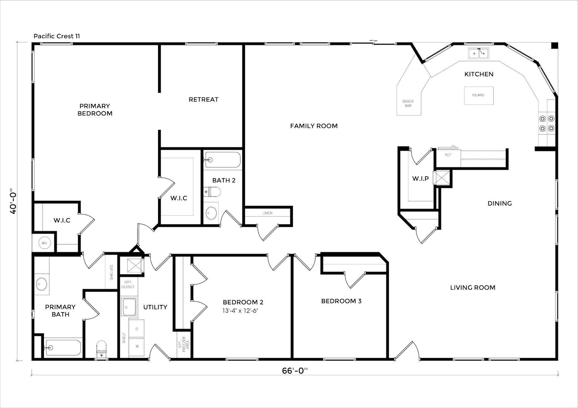 Pacific Crest 11 floor plan