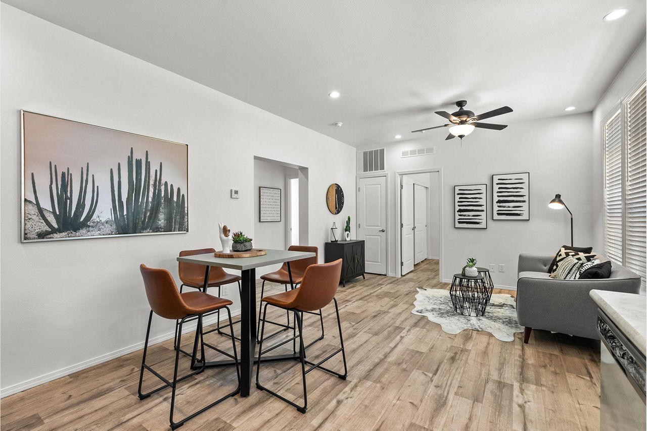 Pacific Duplex unit one dining and living