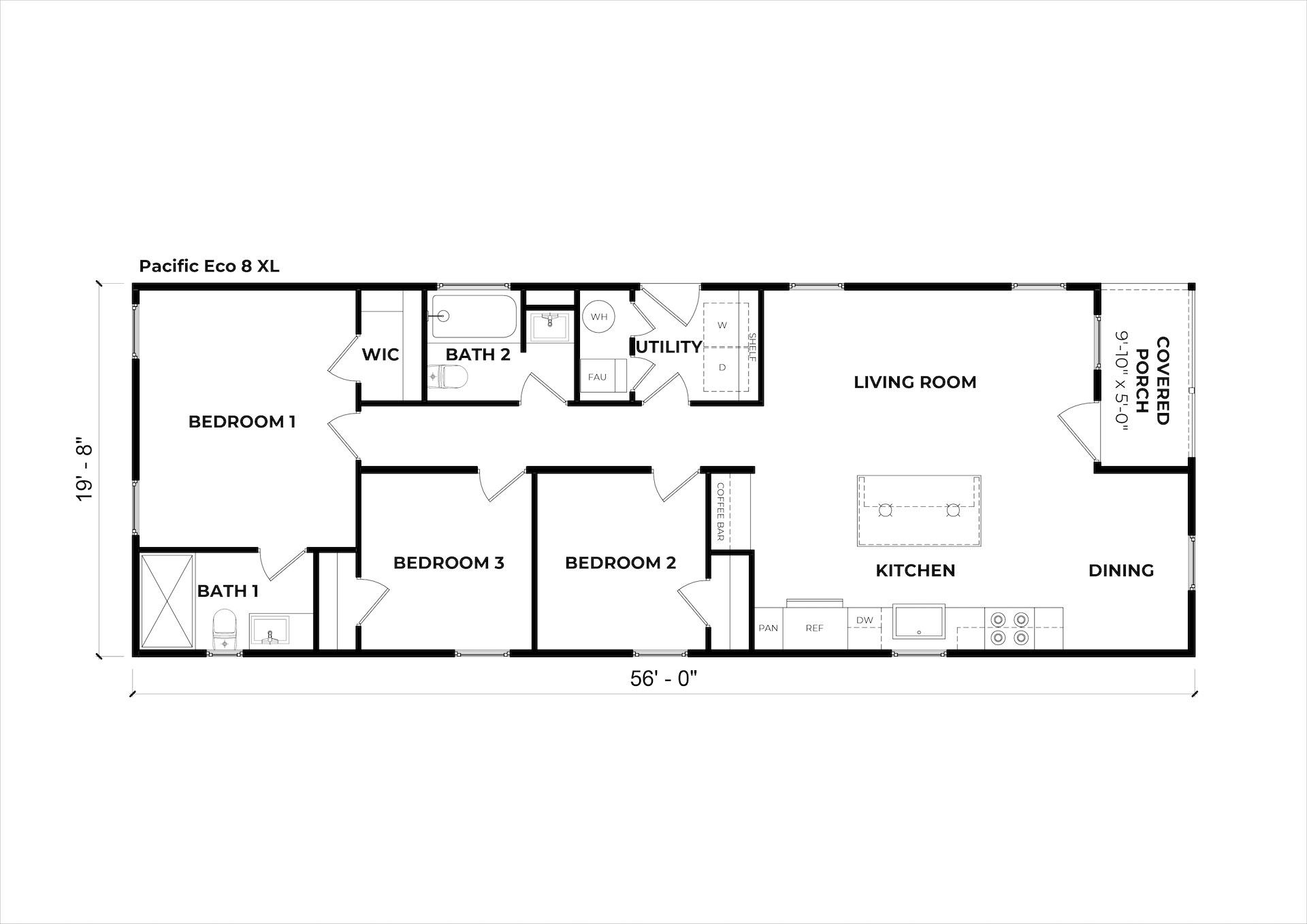 Pacific Eco 8 XL floor plan
