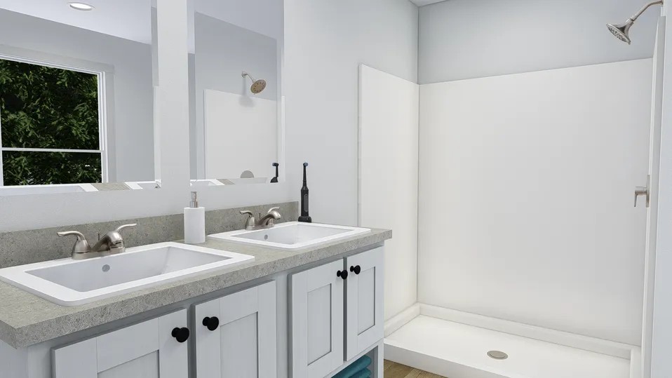 Pacific Entry 13 primary bath with dual sinks