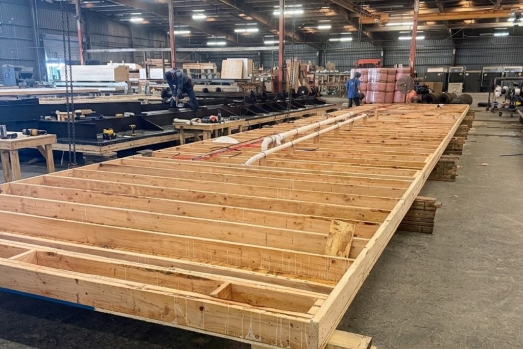 manufactured home factory build site image